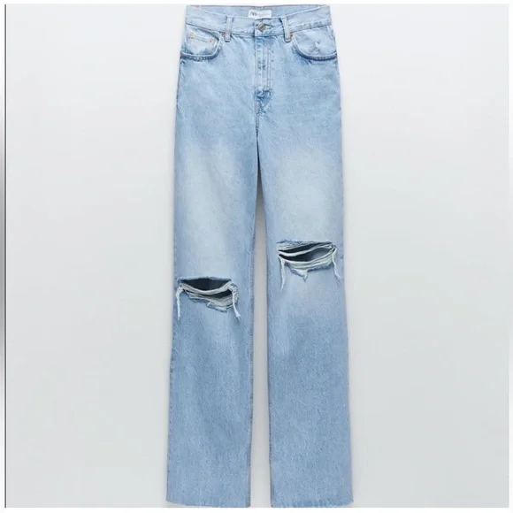 Zara Light Blue Denim Jeans - Picture 8 of 11